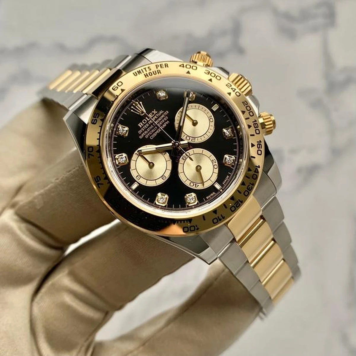 Superclone Rolex Daytona Black Diamond Dial 126503