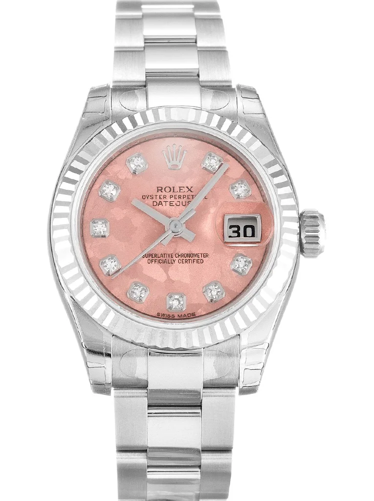 Rolex Lady-Datejust 26mm Gold Dust   Pink Dial 179174