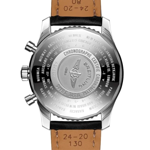 Breitling Navitimer Men Automatic Black Leather Watch A24322121B2X1