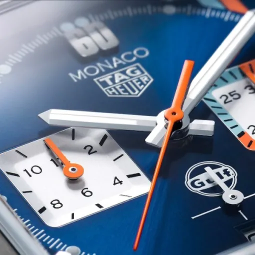 TAG Heuer Monaco Men Automatic Blue Leather Watch CBL2115.FC6494