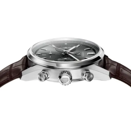 TAG Heuer Carrera Men Automatic Grey Alligator Watch CBN2012.FC6483