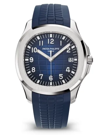 Patek Philippe Aquanaut Blue Dial   Strap White Gold 5168G-001