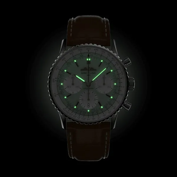 Breitling Navitimer Men Automatic Mint Alligator Watch AB0139211L1P1