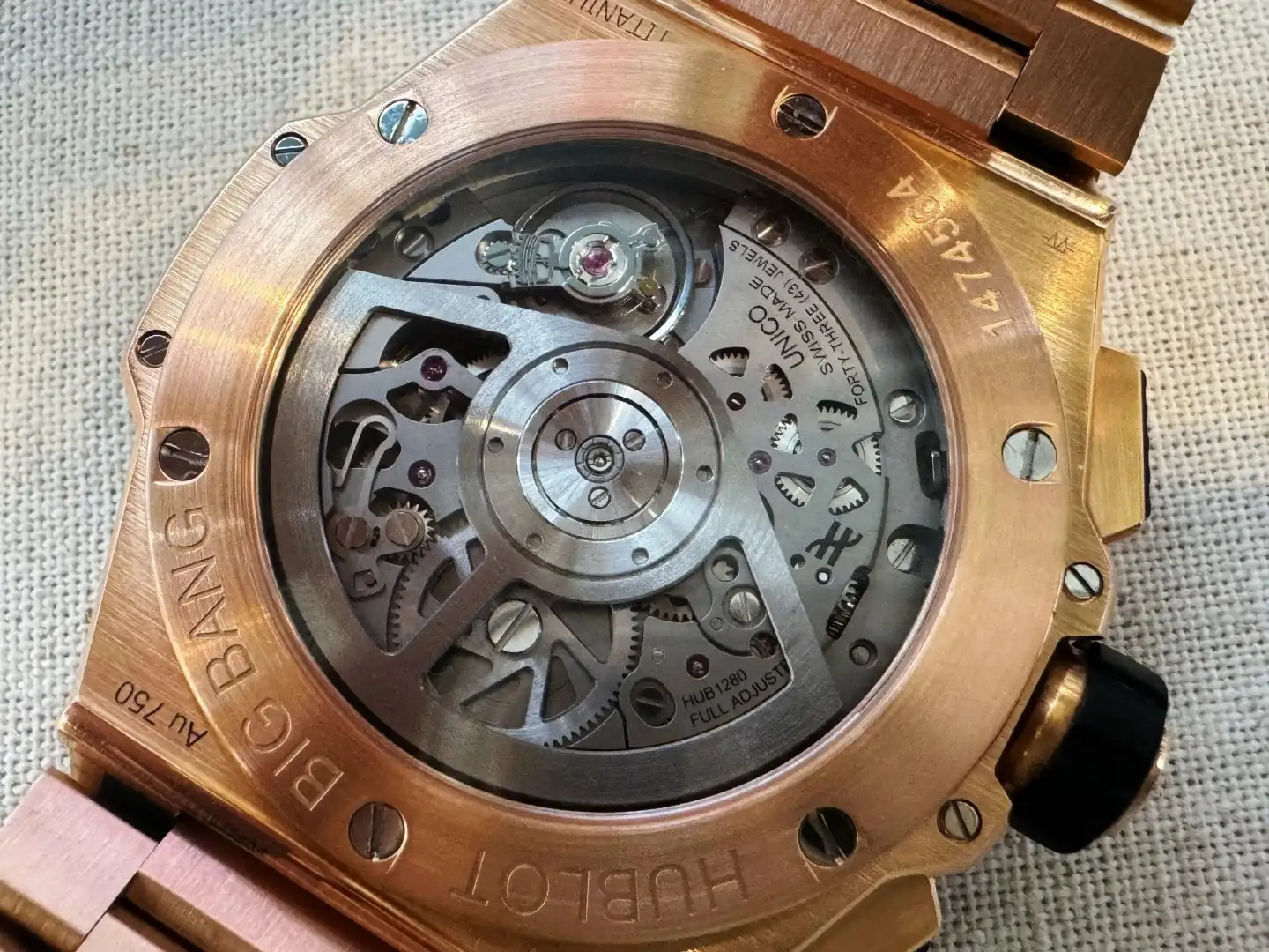 Hublot Big Bang Men Automatic Black 18ct Rose Gold Watch 451.OX.1180.OX