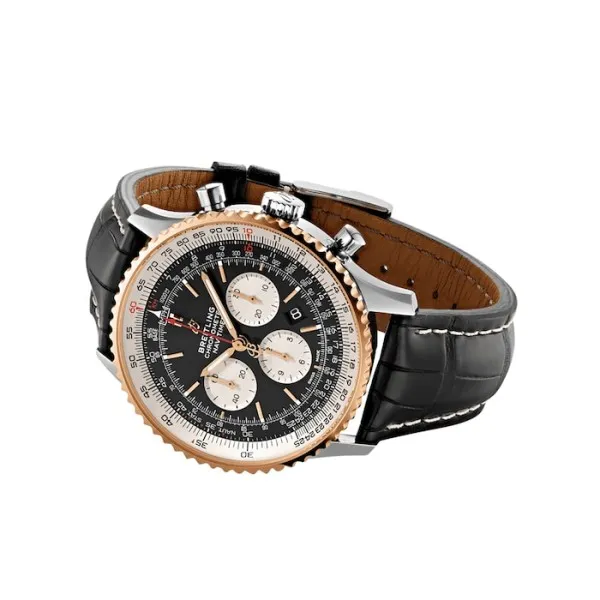 Breitling Navitimer Men Automatic Black Leather Watch UB0127211B1P2