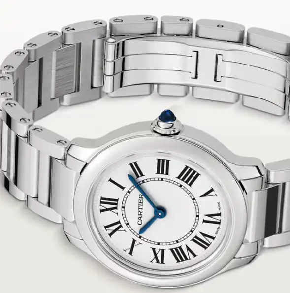 Cartier Ronde Must Women Quartz Silver Calf Watch WSRN0033