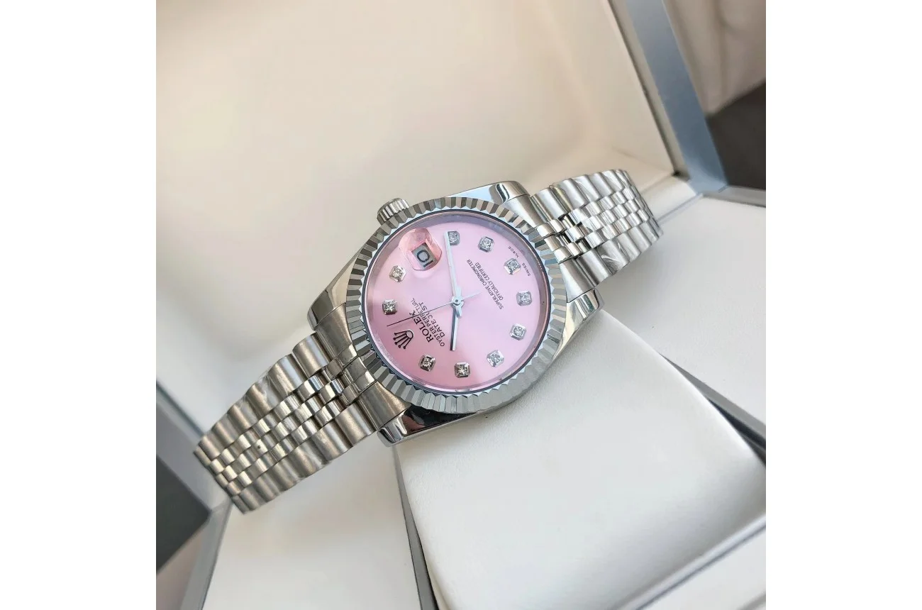 Couple Watches Rolex Datejust 36/28mm SS/SS Jub Pink/Dial