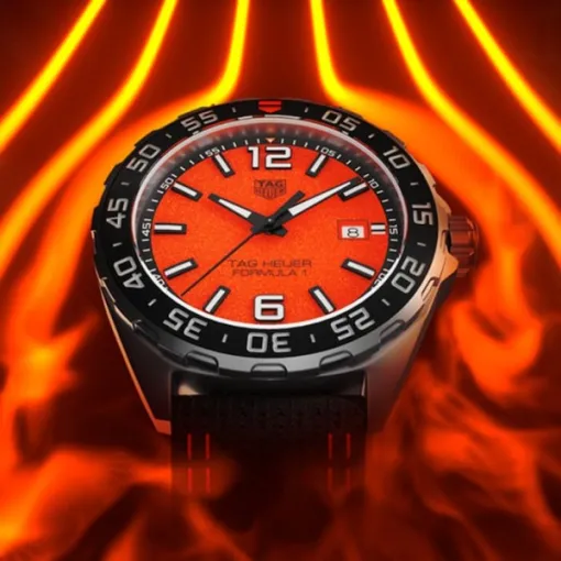 TAG Heuer Formula 1 Men Quartz Orange Canvas Watch WAZ101A.FC8305