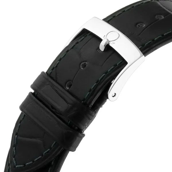 Omega De Ville Men Automatic Blue Leather Watch O42413402003001