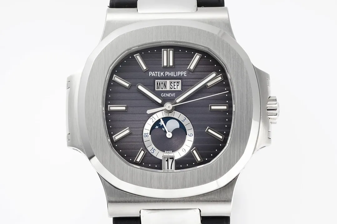 Patek Philippe Nautilus Blue Rubber Strap Watch