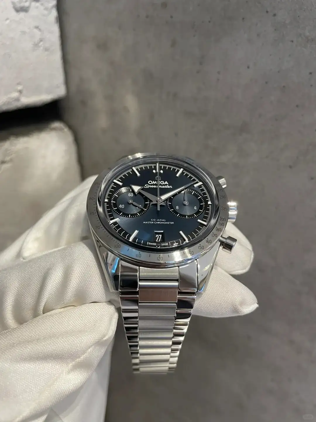 Omega Speedmaster Men Automatic Blue Stainless Steel Watch O33210415103001