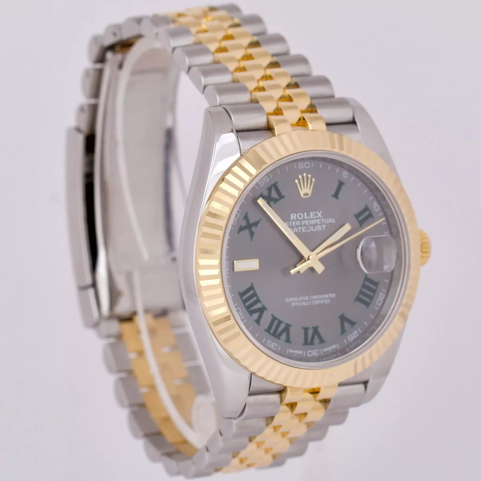 Superclone Rolex Datejust 41mm Rhodium Dial 126333  Wimbledon  Flutted / Jubilee