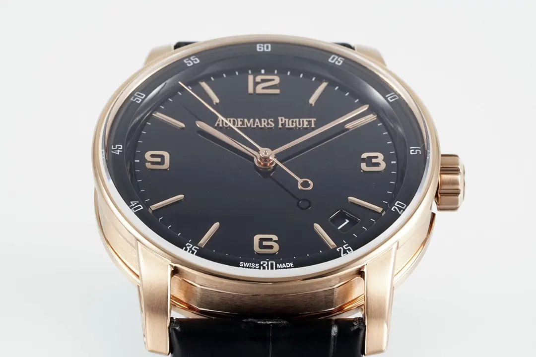 watch Audemars Piguet CODE 11.59 Blue Dial Three-Hand Automatic Watch   Rose Gold and Stainless Steel, 41mm