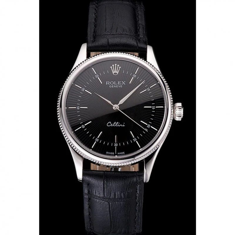 Superclone Rolex Cellini 38mm Black Dial REP016809