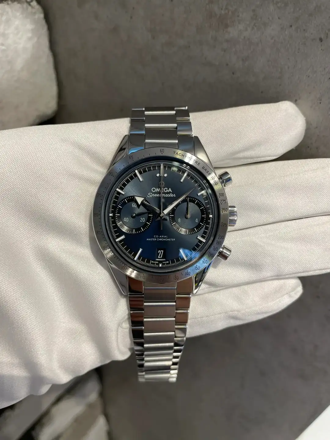 Omega Speedmaster Men Automatic Blue Stainless Steel Watch O33210415103001