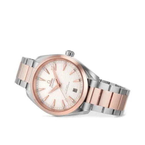 Omega Seamaster Aqua Terra Men Automatic Silver Stainless Steel   18ct Rose Gold Watch O22020412102001