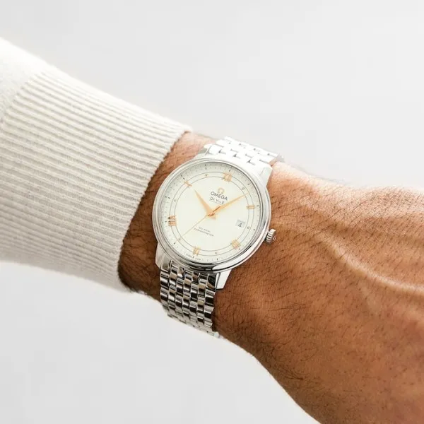 Omega De Ville Men Automatic Mother of Pearl Stainless Steel Watch O42410402002004