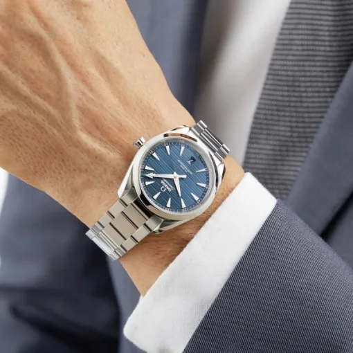 Omega Seamaster Aqua Terra Men Automatic Blue Stainless Steel Watch O22010382003001