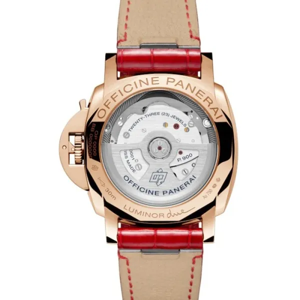 Panerai Luminor Due Men Automatic Mother Of Pearl Leather Watch PAM01280