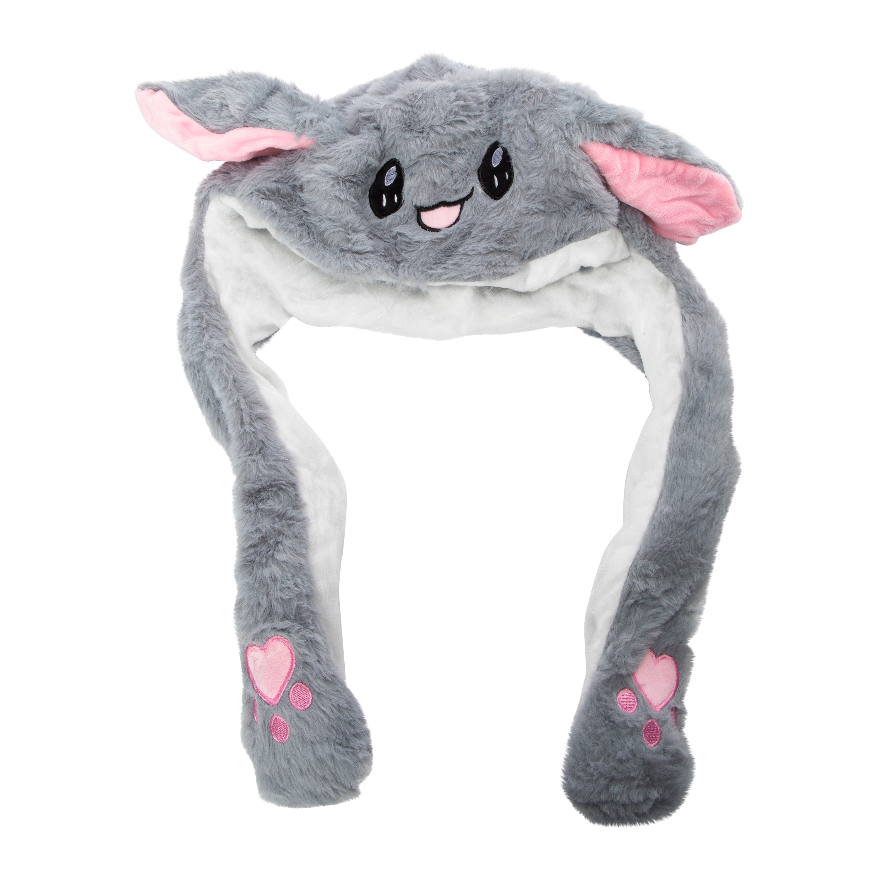 Fuzzy Animal Squeeze Hat With Moving Ears