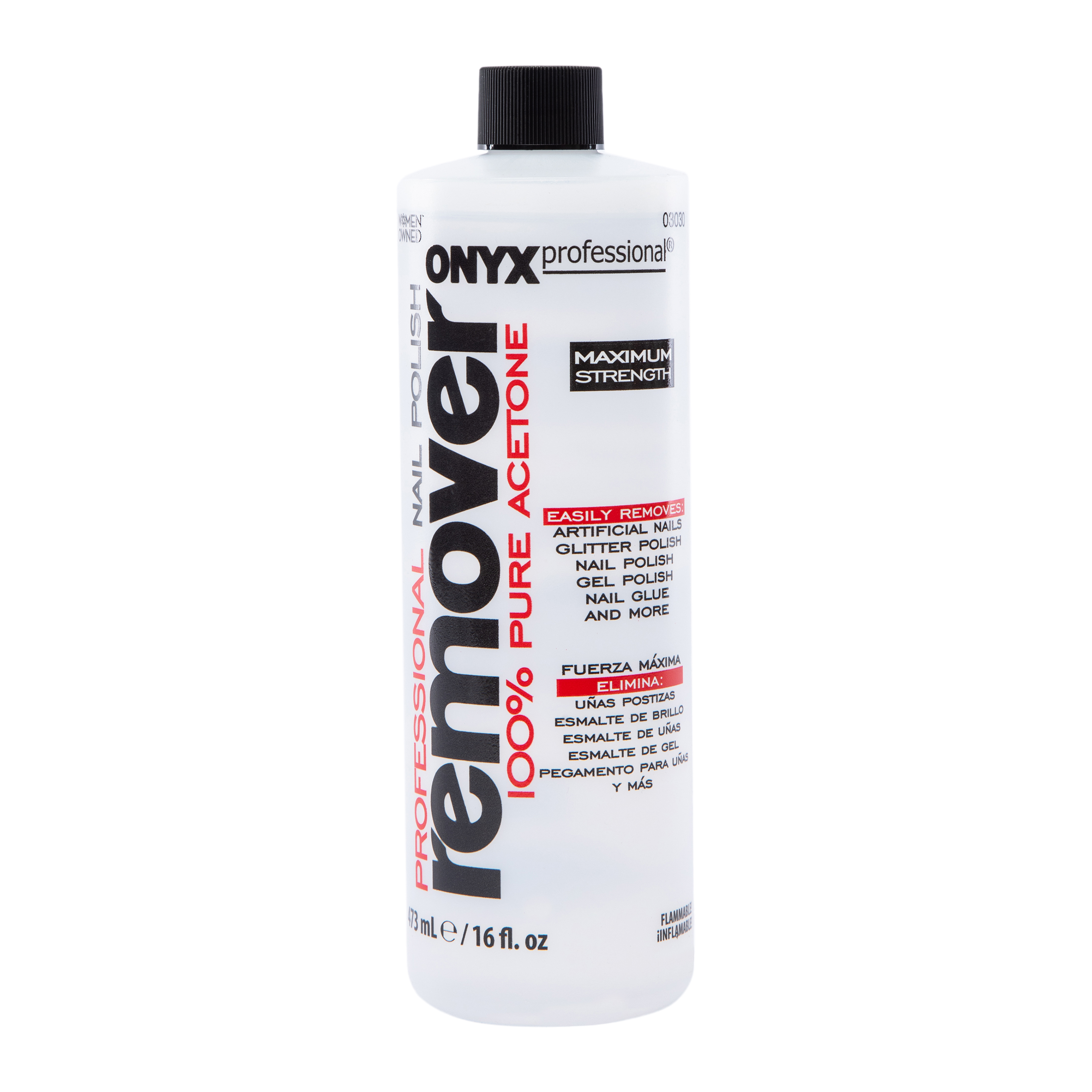 onyx professional® 100% pure acetone nail polish remover