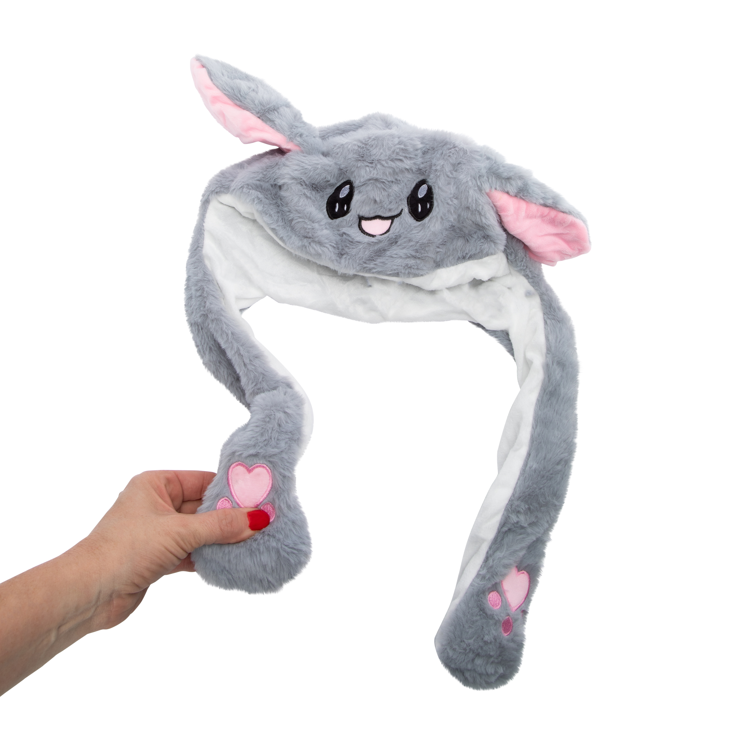 Fuzzy Animal Squeeze Hat With Moving Ears