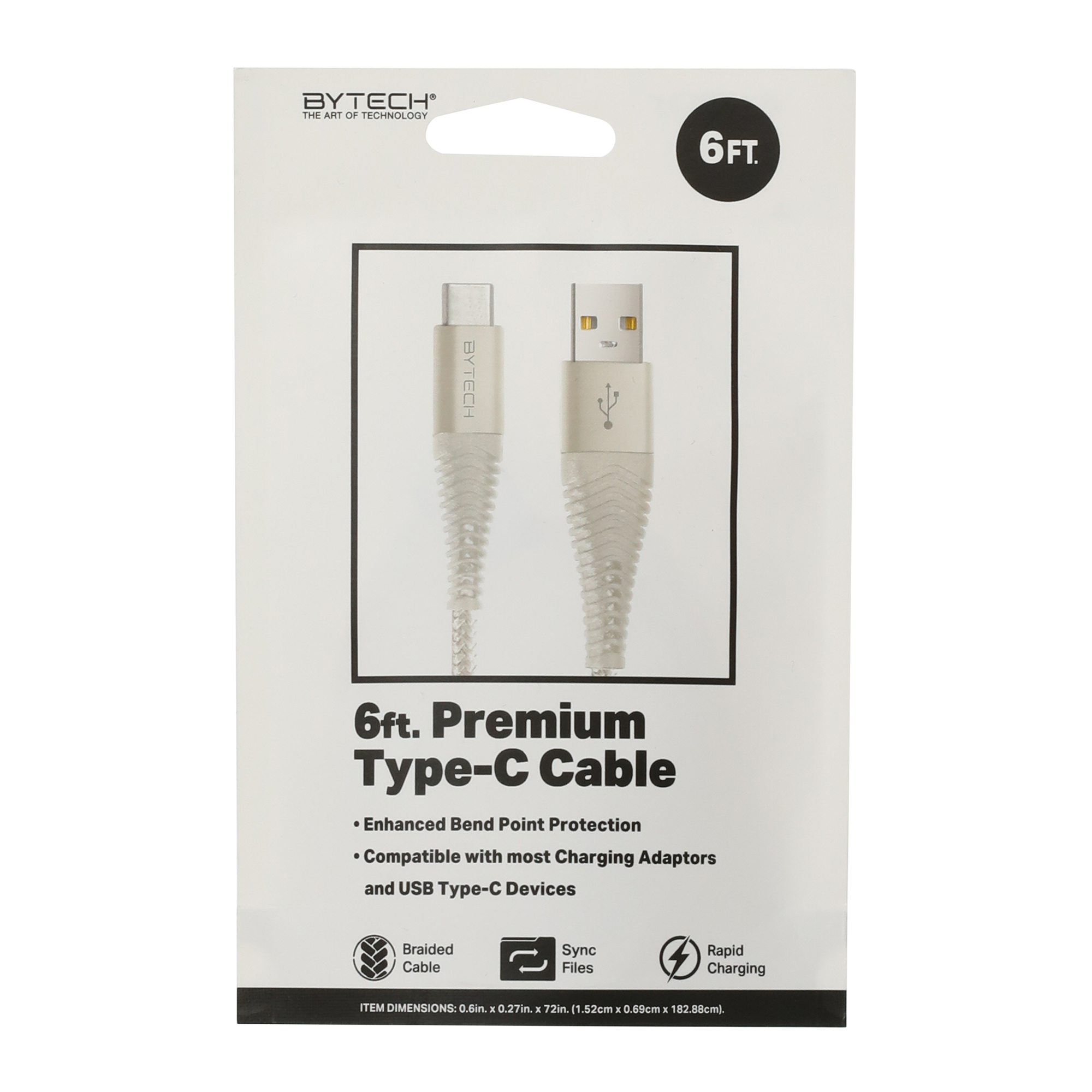 6ft braided premium USB Type-C cable