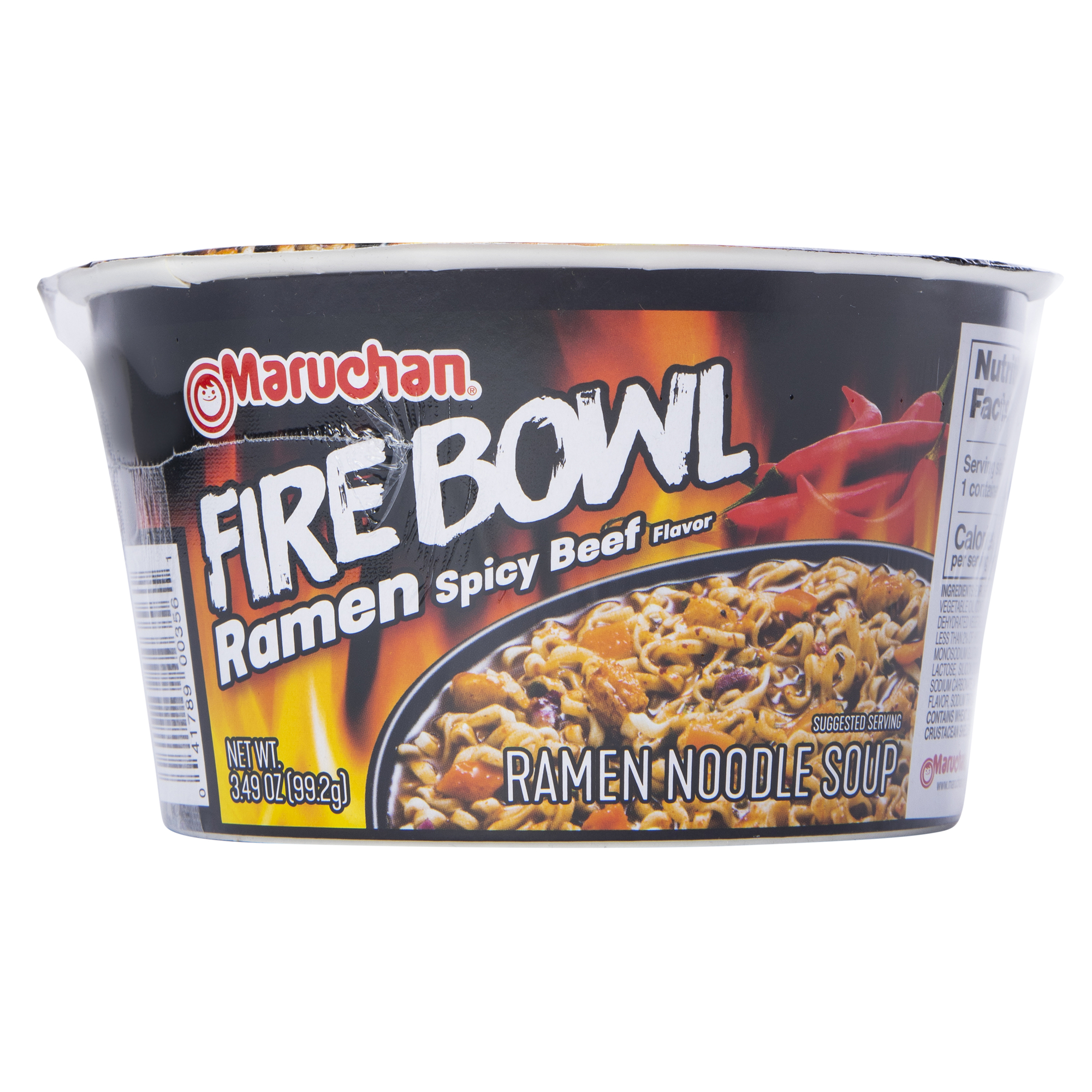 maruchan® fire bowl ramen, spicy beef 3.49oz