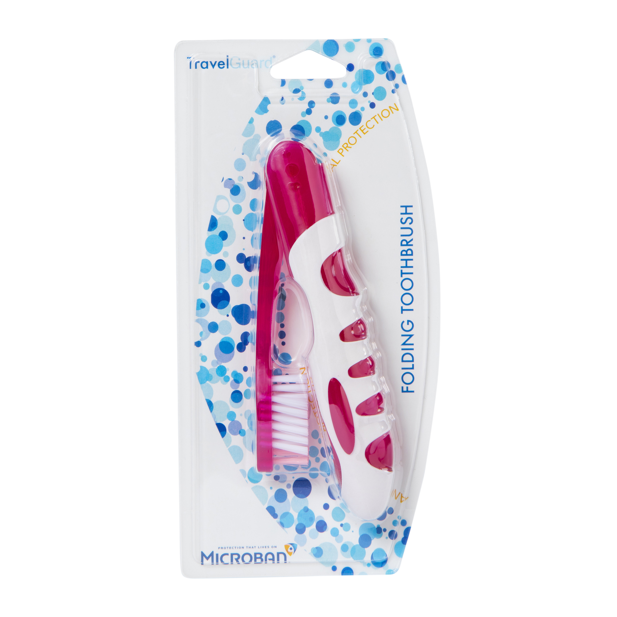 travel guard™ folding travel toothbrush