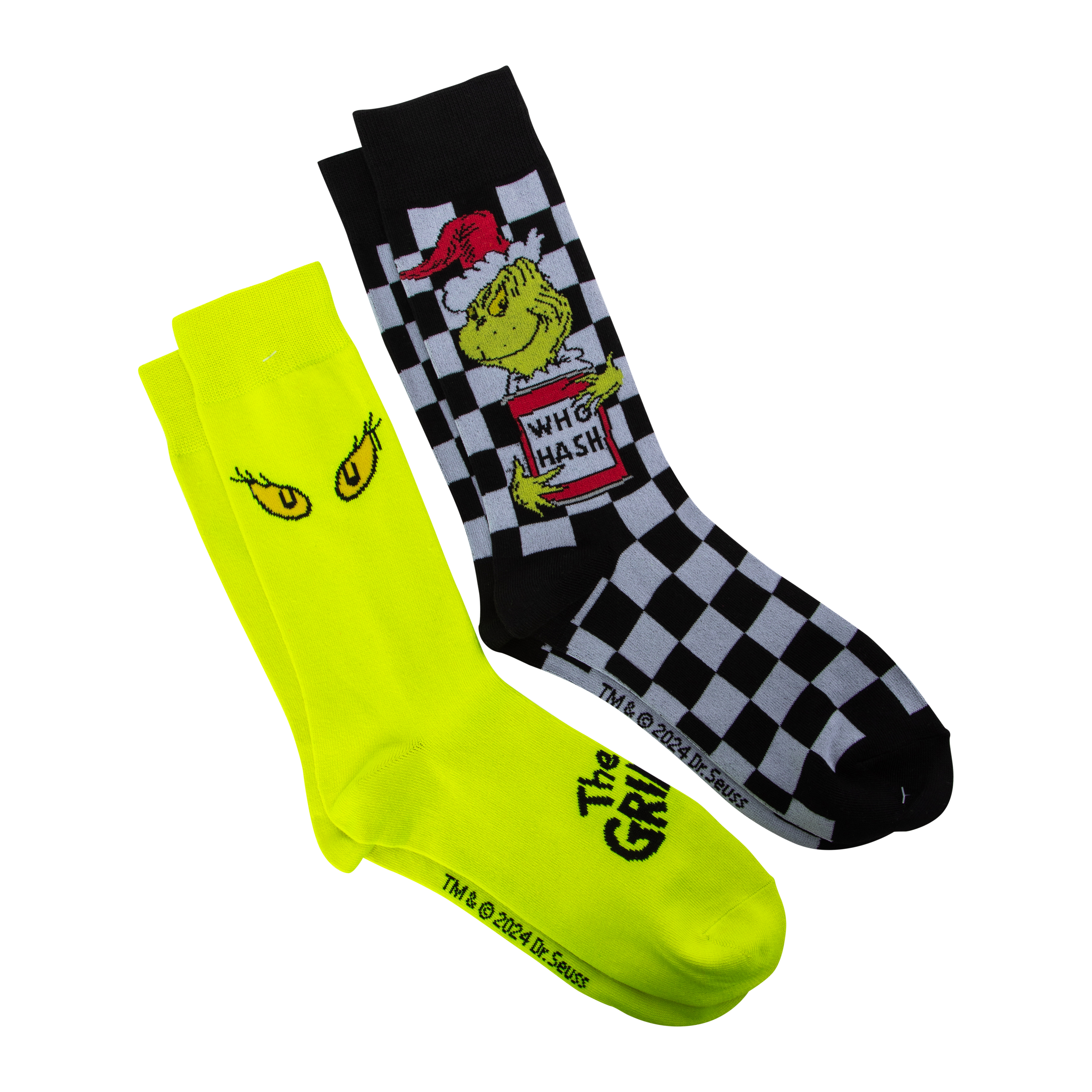 Dr. Seuss™ The Grinch Mens Crew Socks 2-Pack