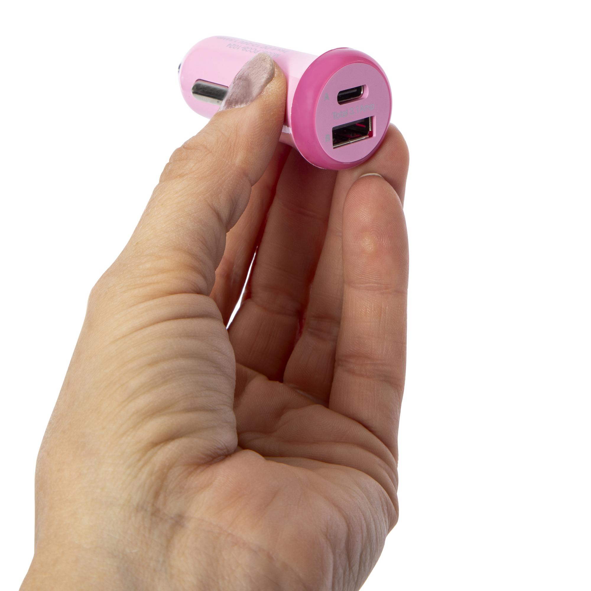 15W LED USB-C & USB-A dual car charger