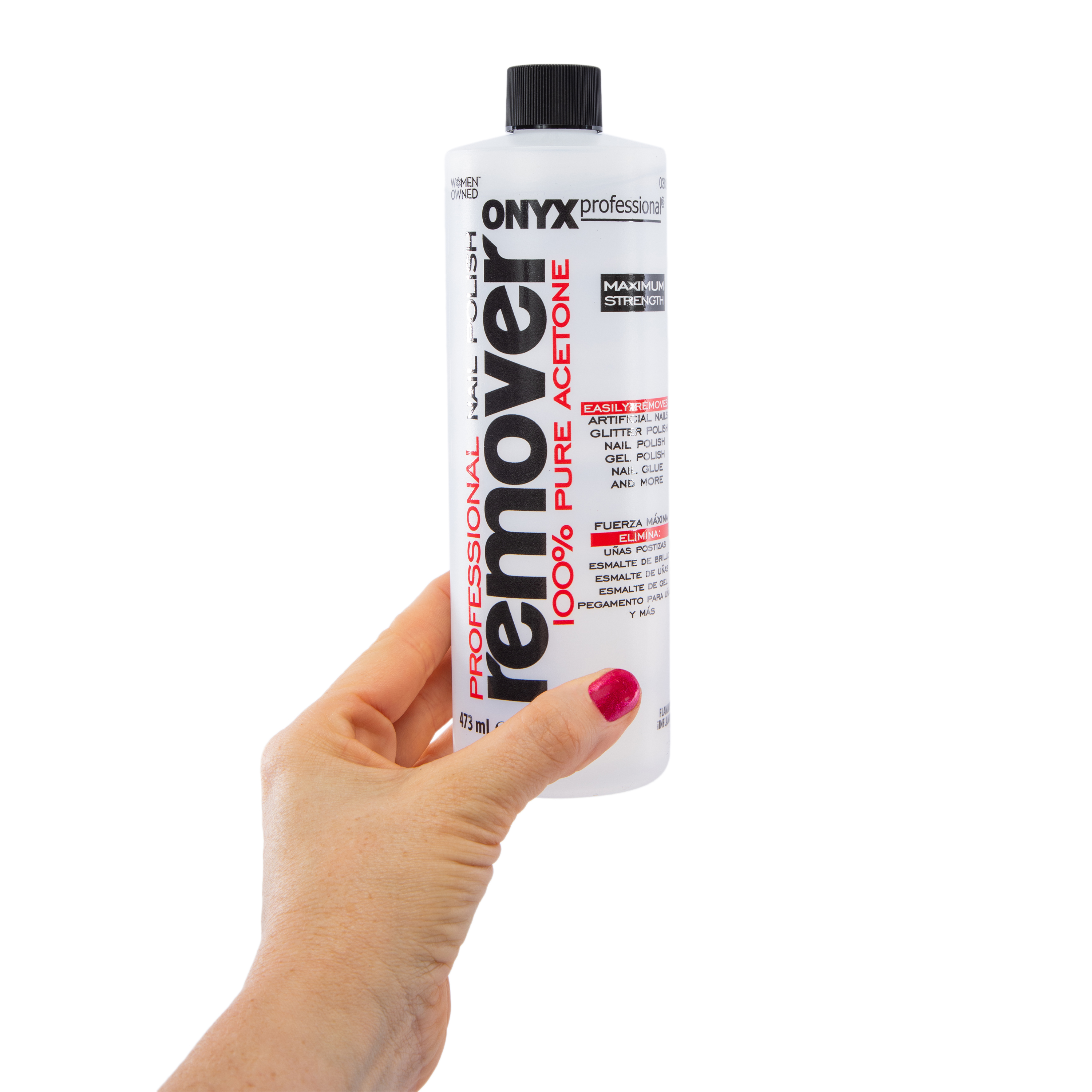 onyx professional® 100% pure acetone nail polish remover