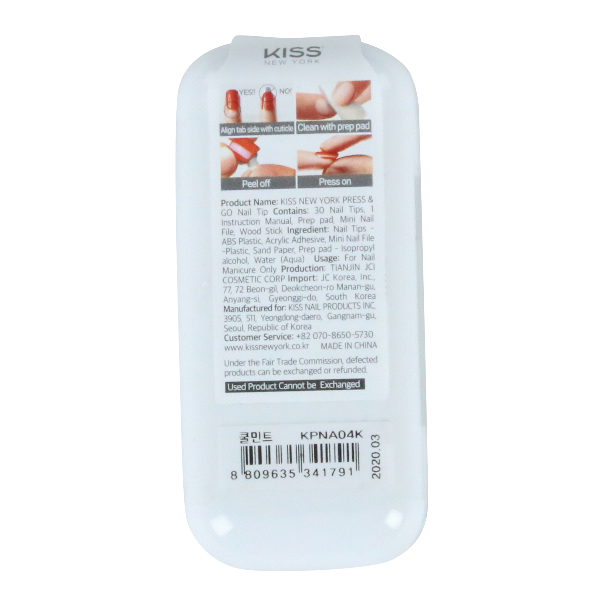 kiss press & go faux nails 30-piece kit