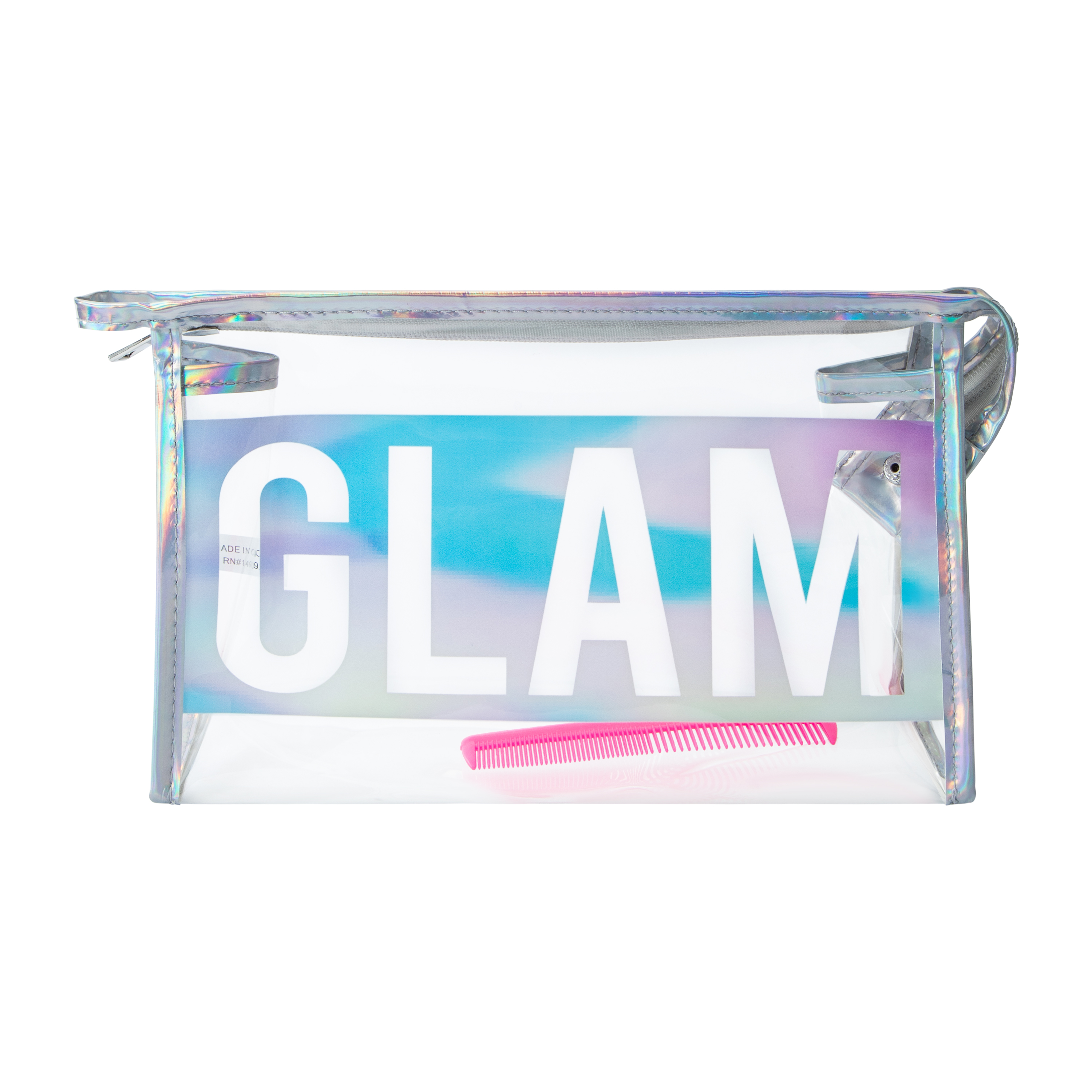 Holographic Glam Cosmetic Bag