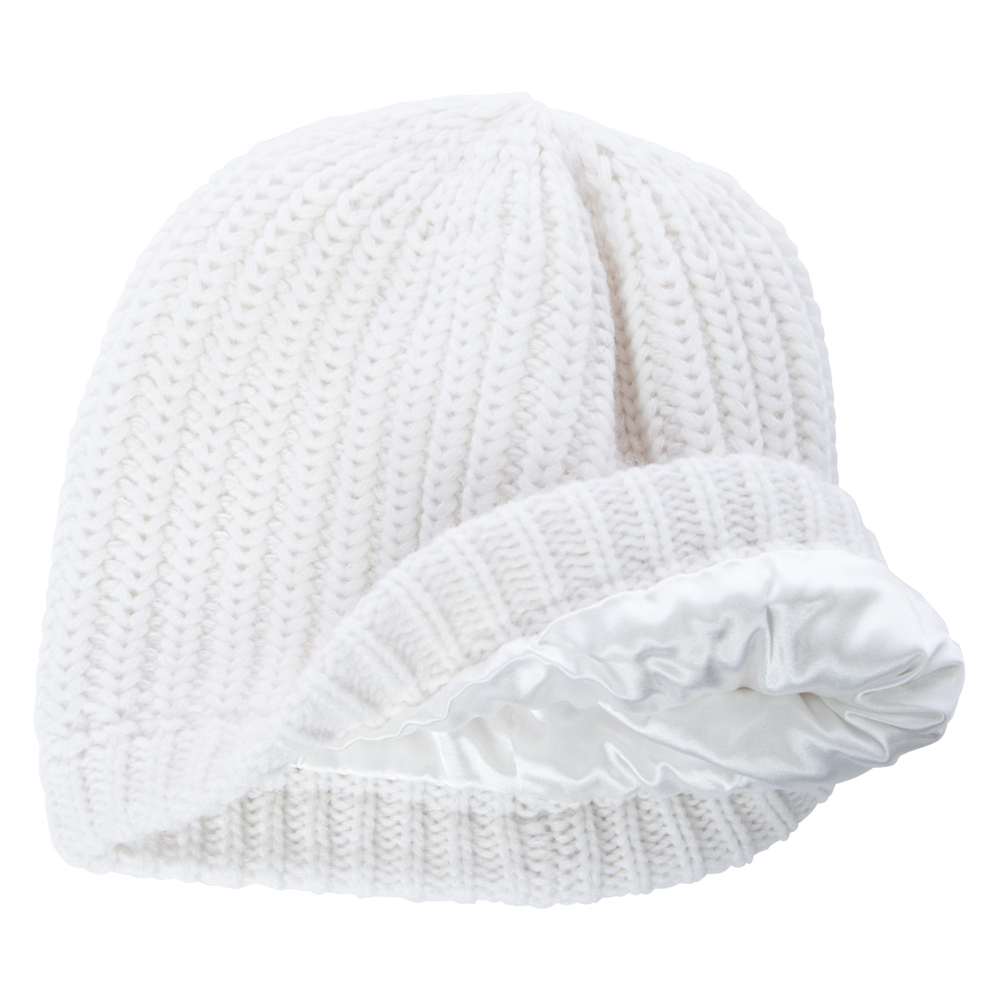 satin-lined beanie hat