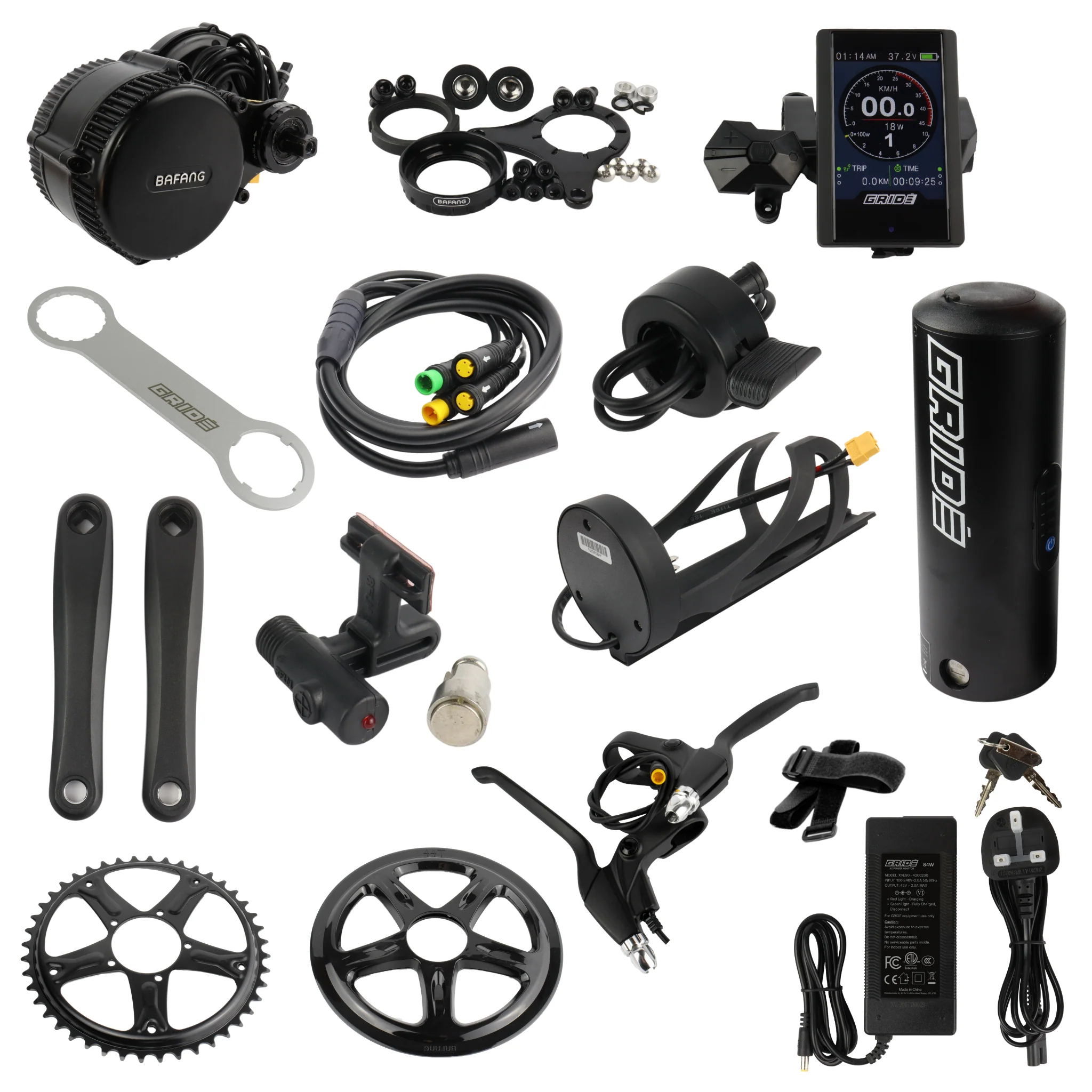 7Ah Battery | 850C Display | 250W Mid-Drive E-Bike Conversion Kit