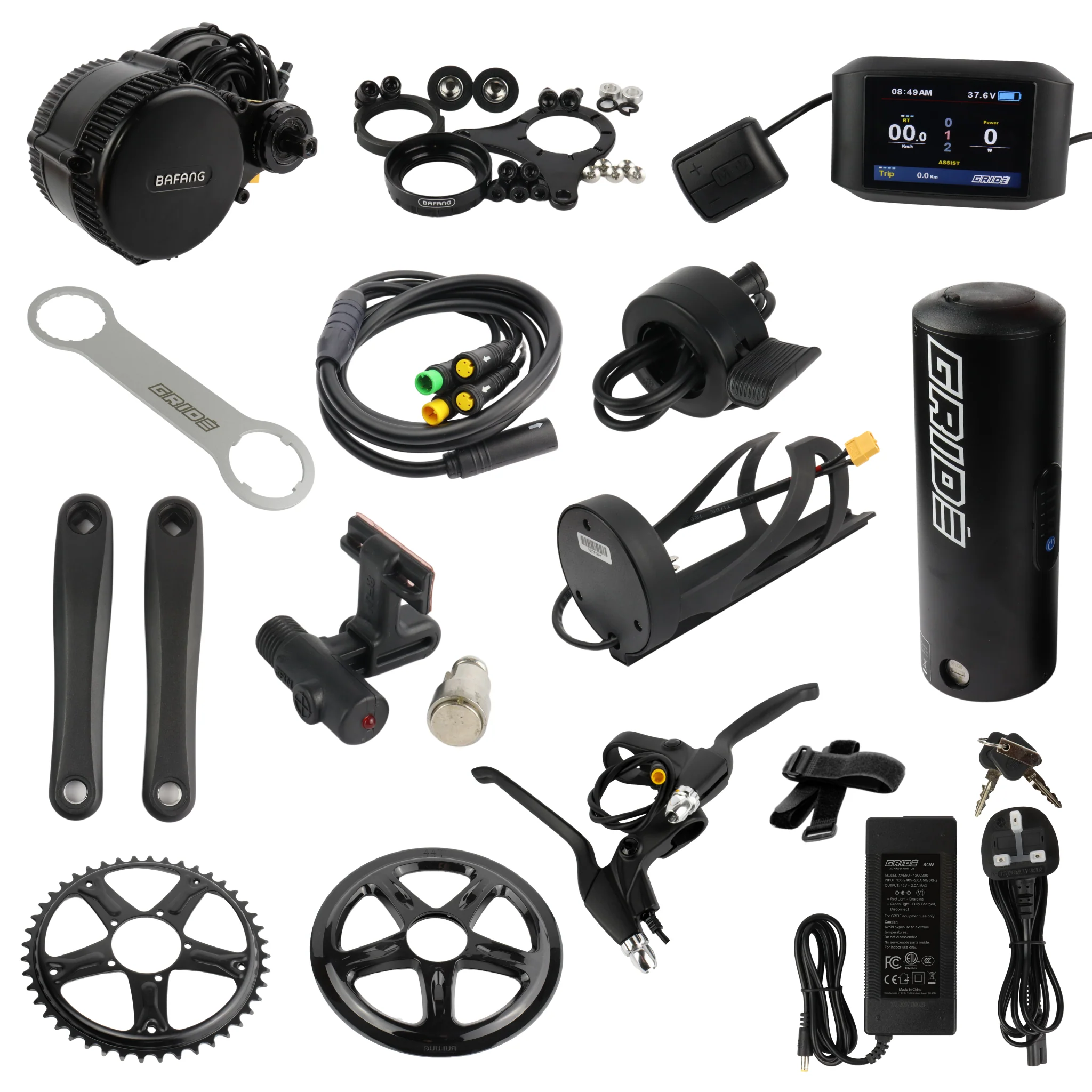 7Ah Battery | 750C Display | 250W Mid-Drive E-Bike Conversion Kit