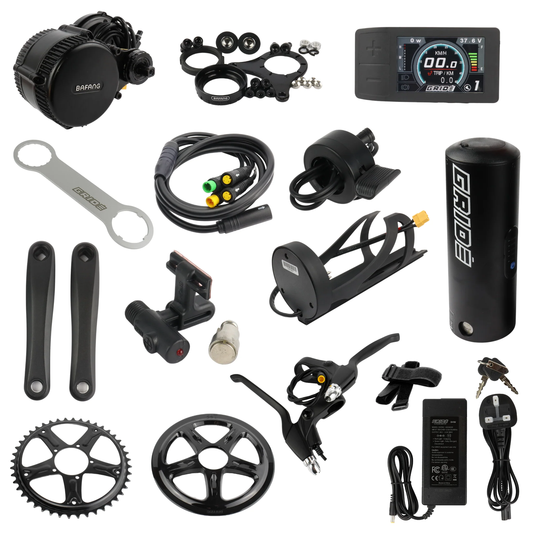 7Ah Battery | 500C Display | 250W Mid-Drive E-Bike Conversion Kit