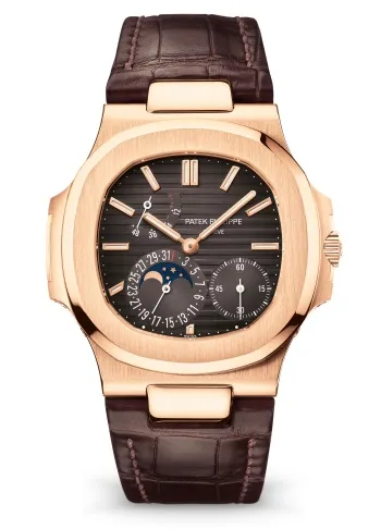 Patek Philippe Nautilus Moon Phase Rose Gold Watch 5712R-001