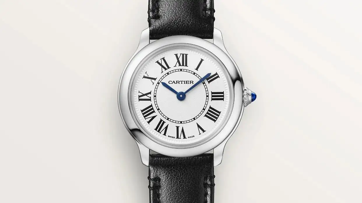 Cartier Ronde Must Women Quartz Silver Calf Watch WSRN0030