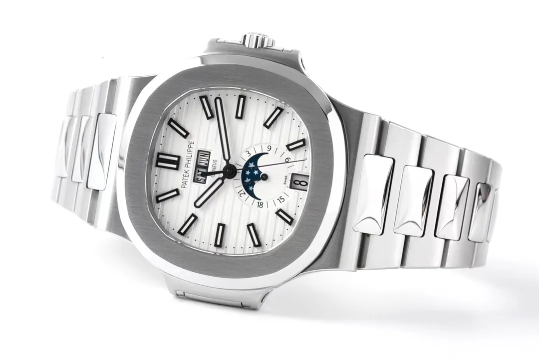 Patek Philippe Nautilus Silver Annual Calendar