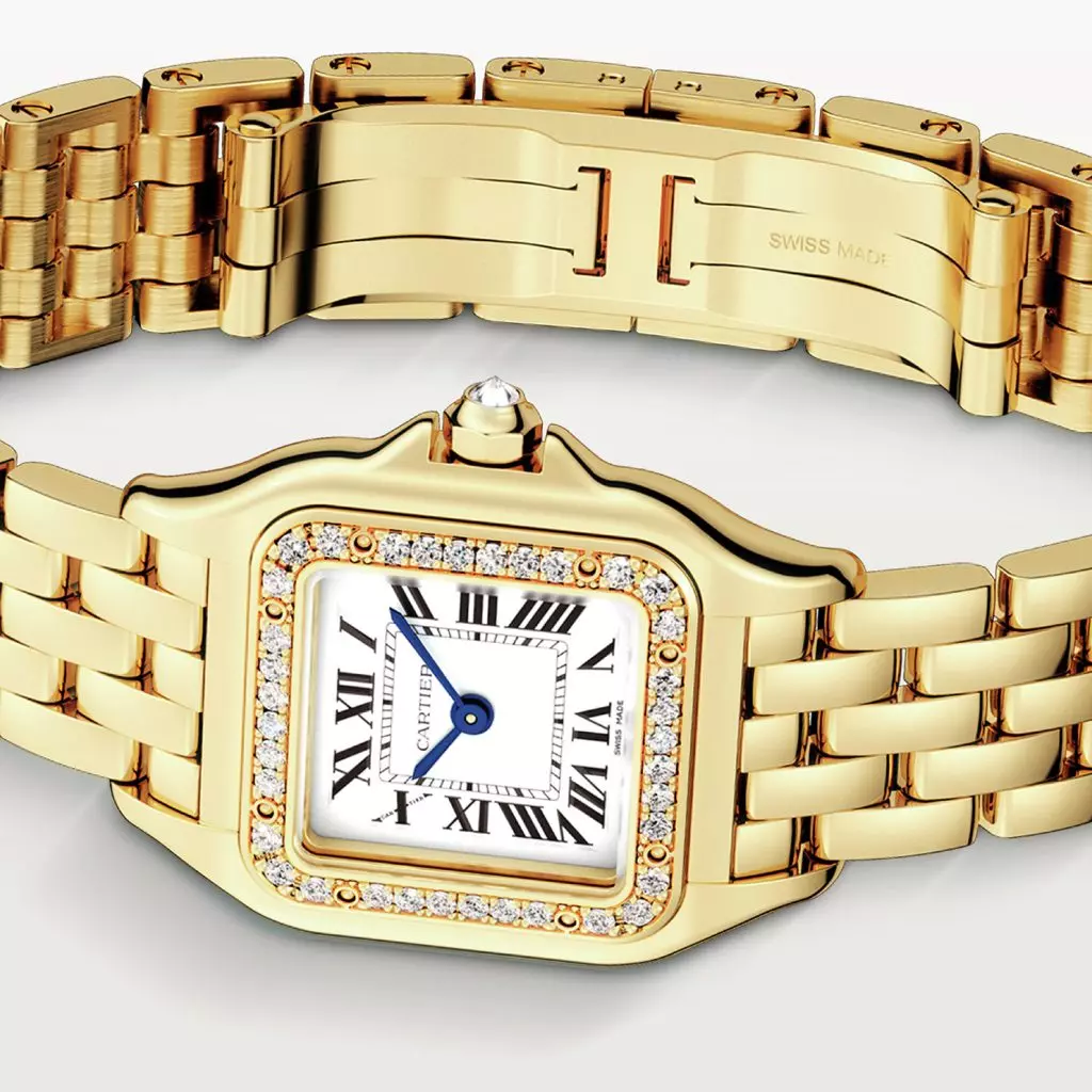 Cartier Panthère de Cartier Women Quartz Silver 18ct Gold Watch WJPN0015