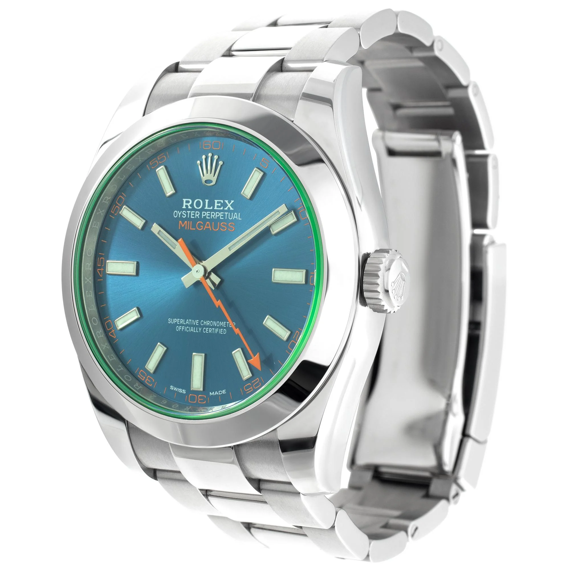 Superclone Rolex Milgauss 40mm Blue Dial 116400GV