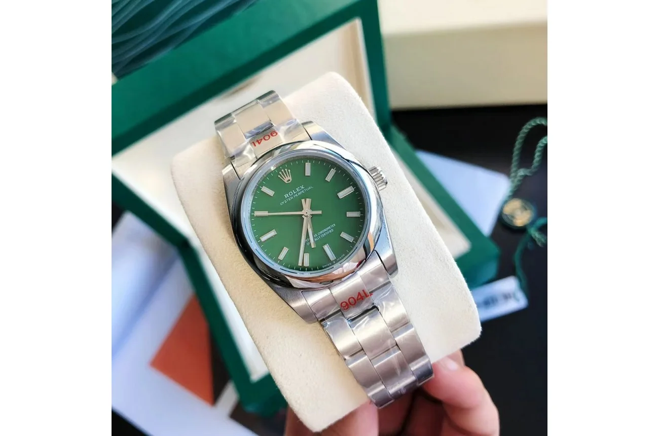 Couple Watches Rolex Oyster Perpetual 31/41mm SS/SS Green/Stk