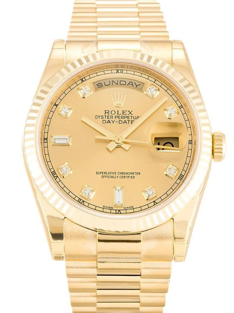 Rolex Day-Date 36mm Gold Dial 118238
