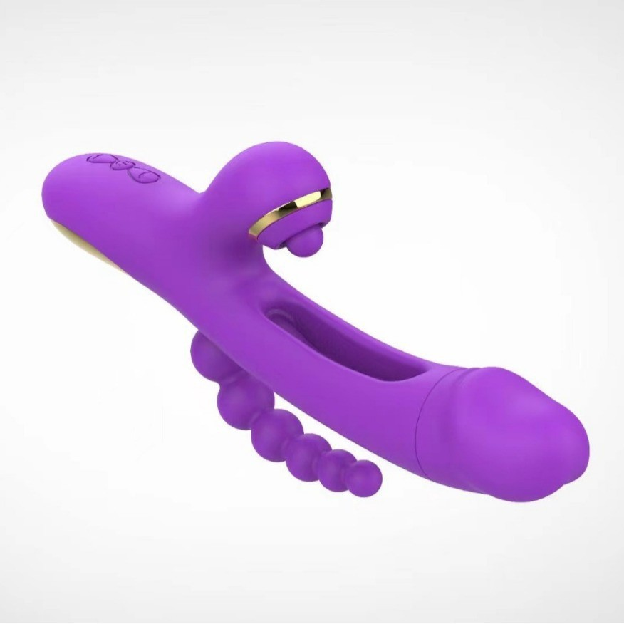 G-Play Rechargeable Silicone G-Spot and Suction Vibrator with Anal Beads
