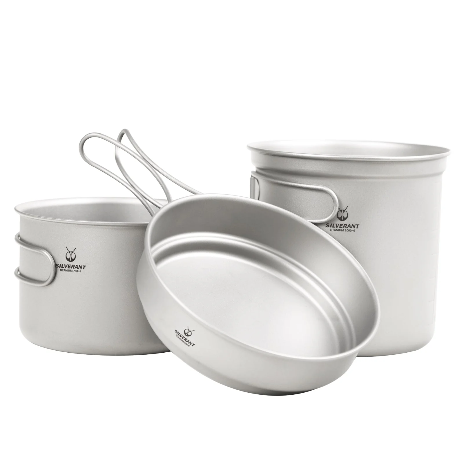 Ultralight 3-Piece Titanium Camping Cookware Set