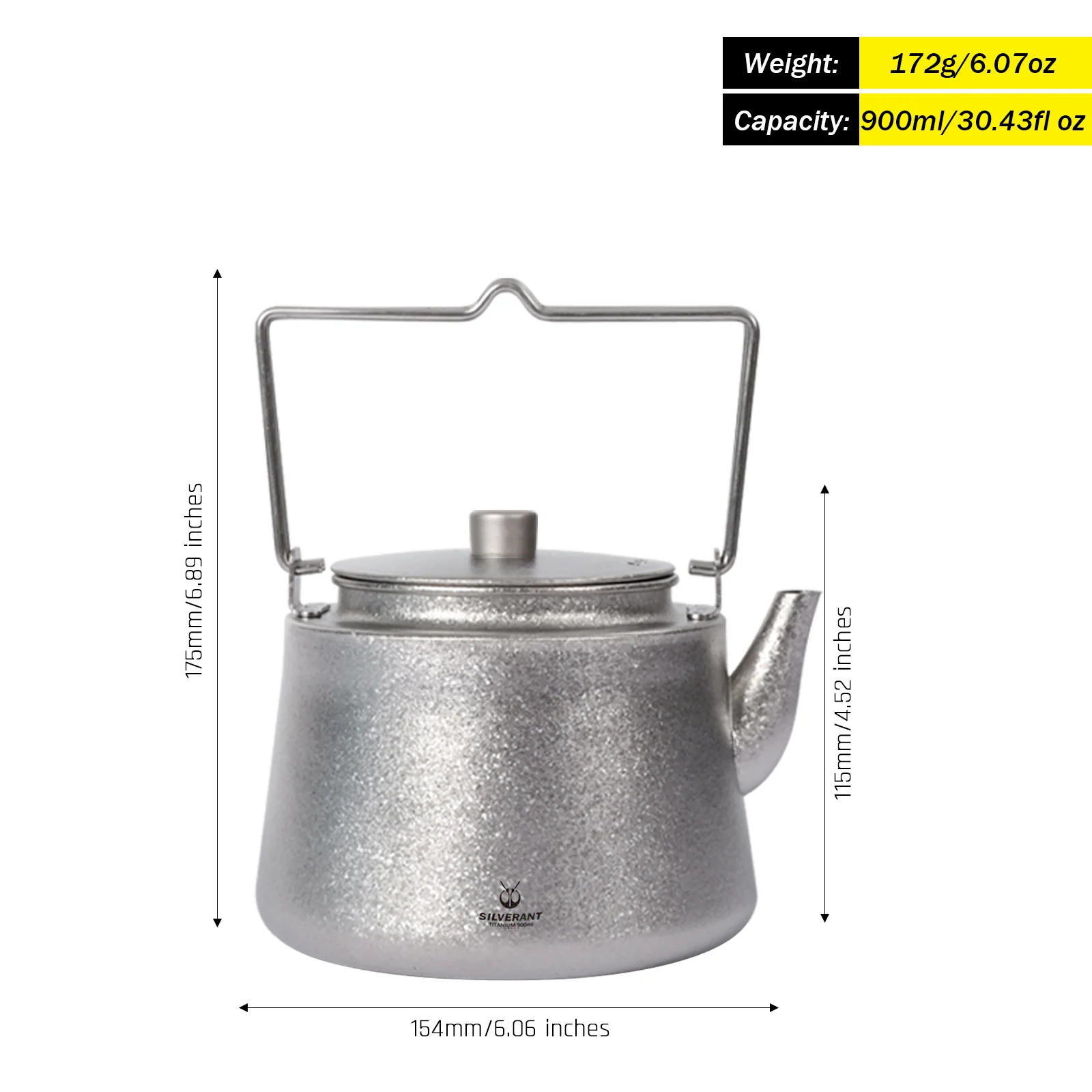 Titanium Bushcraft Kettle - Crystallized Finish