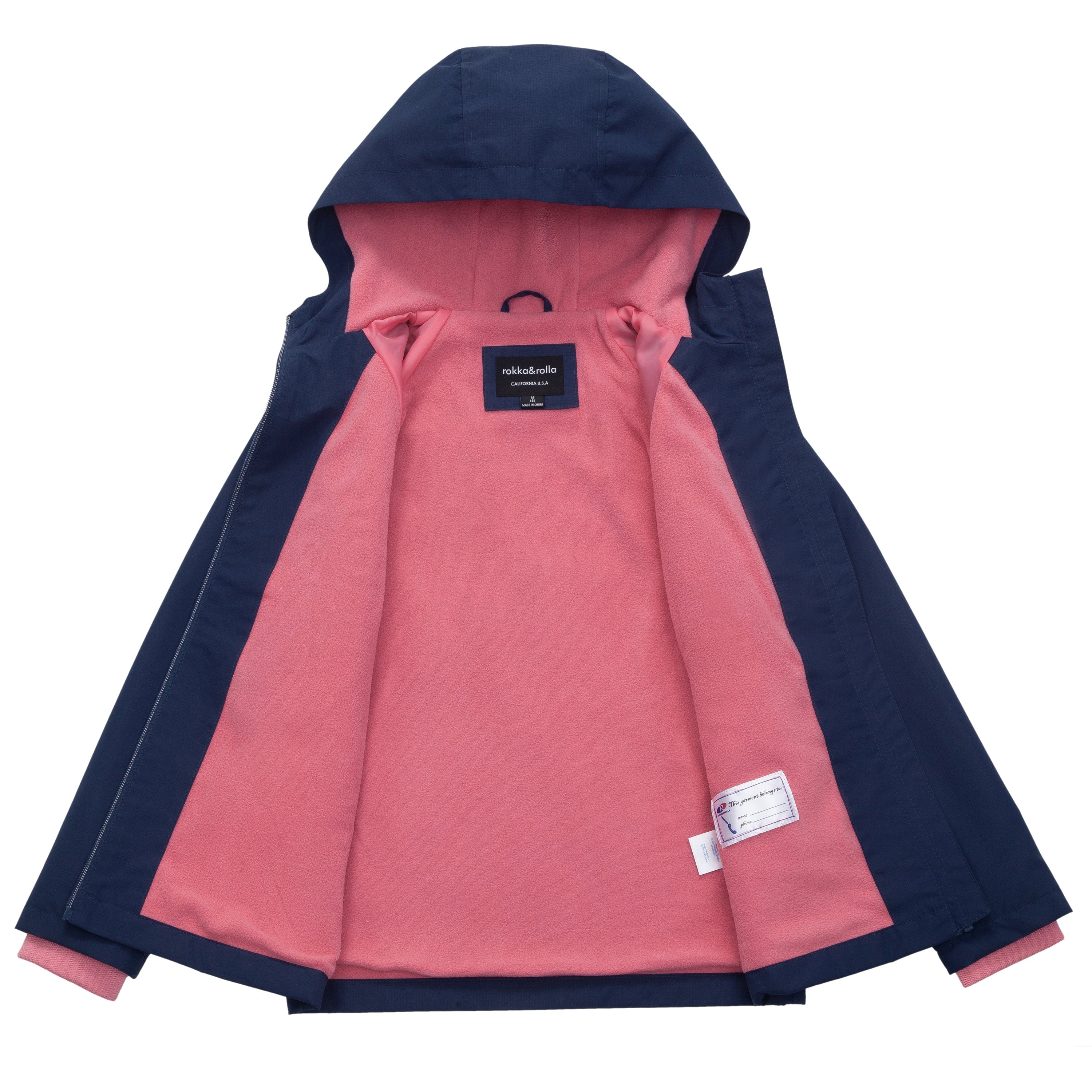 Girl's Hooded Water-Resistant Parka Windbreaker Jacket