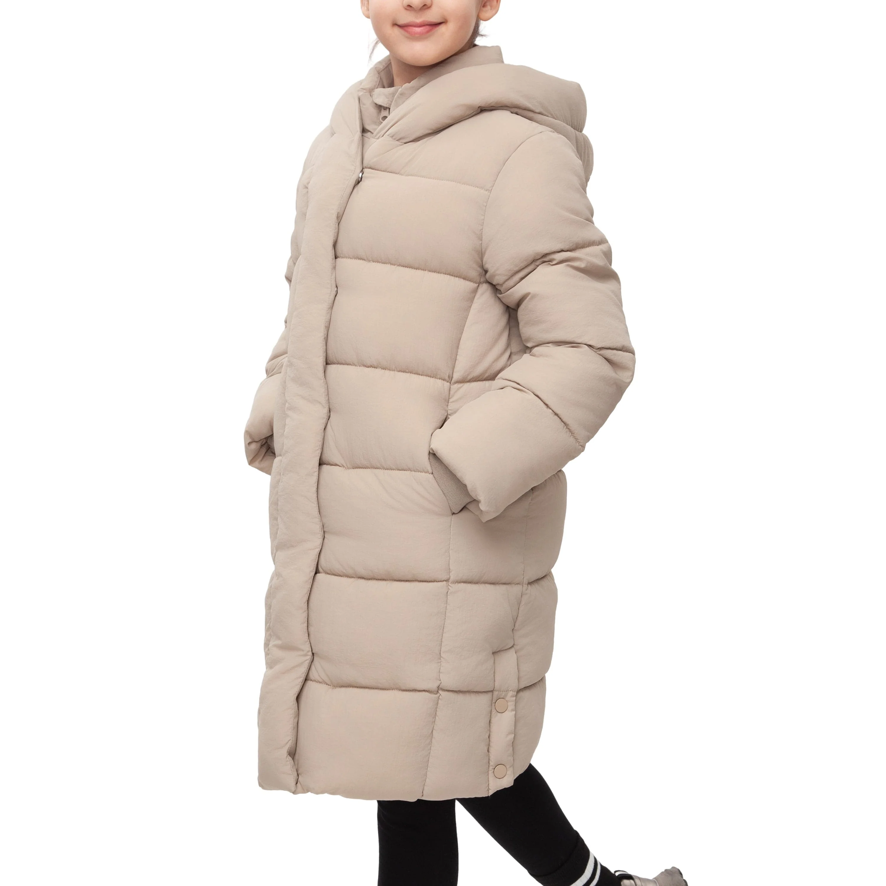 Big Girls' Knee Length Puffer Coat